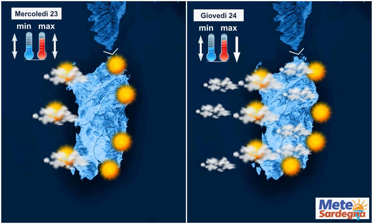 sardegna meteo con cambiamento - SARDEGNA, il meteo di Natale. Neve sui rilievi