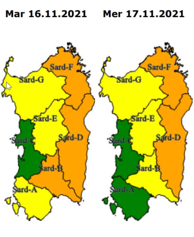 allerta meteo sardegna - ALLERTA METEO per la SARDEGNA anche per mercoledì 17 novembre